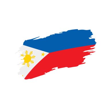 Filipinler bayrağı, vektör çizim