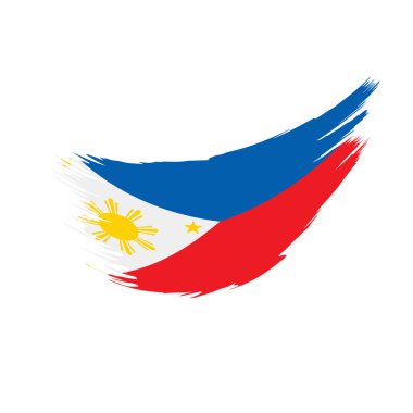 Filipinler bayrağı, vektör çizim