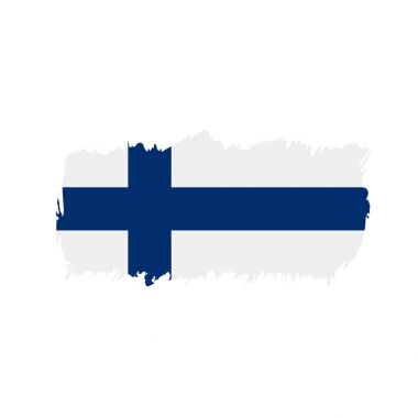 Finlandiya bayrağı, vektör illüstrasyonu