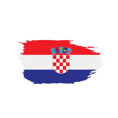 Hırvatistan bayrağı, vektör çizim