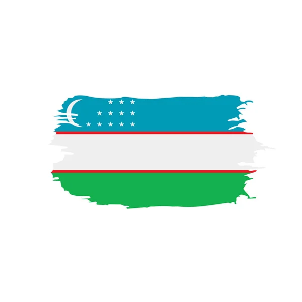 Bandera de Uzbekistán, ilustración vectorial — Vector de stock