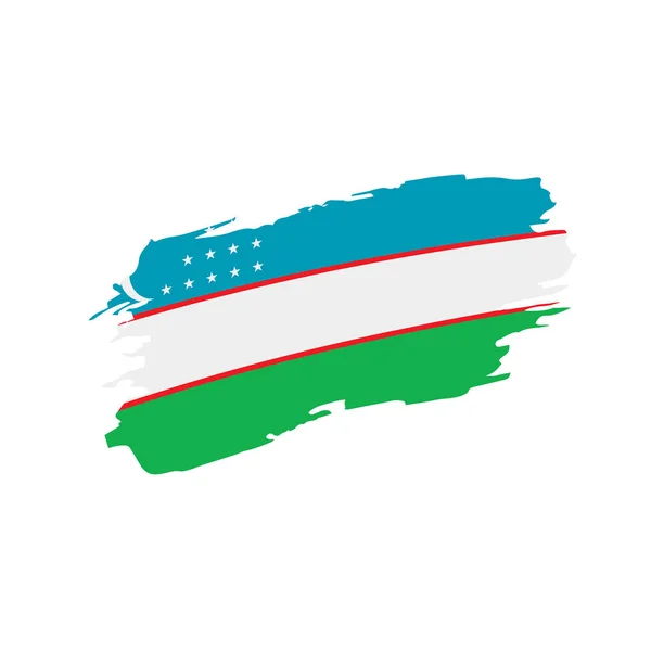 Bandiera Uzbekistan, illustrazione vettoriale — Vettoriale Stock