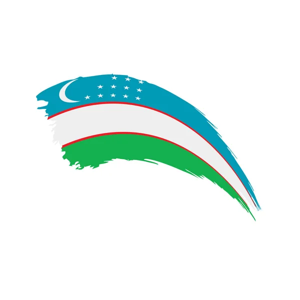 乌兹别克斯坦国旗, 矢量插图 — 图库矢量图片