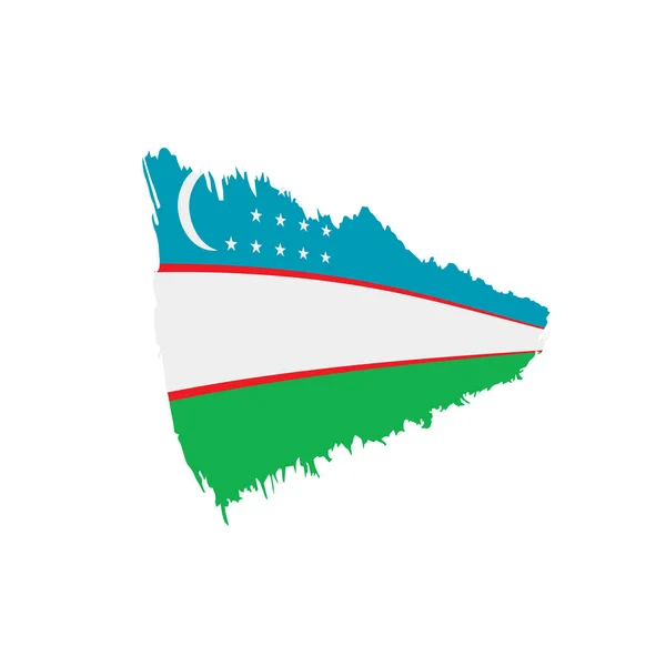Bandera de Uzbekistán, ilustración vectorial — Vector de stock
