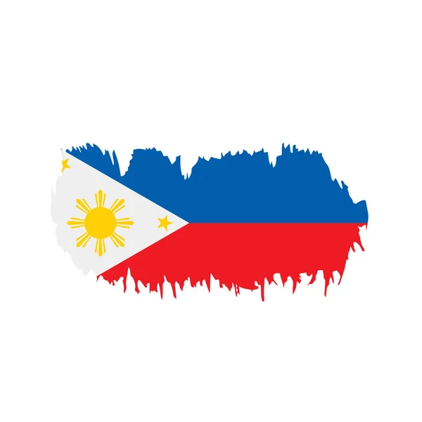 Bandera de Filipinas, ilustración vectorial — Vector de stock