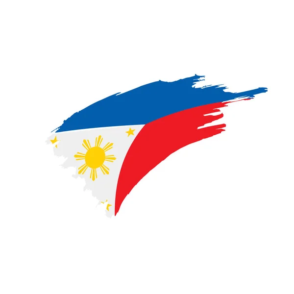 De vlag van de Filipijnen, vectorillustratie — Stockvector