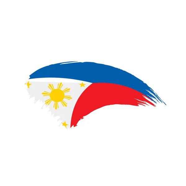 Bandera de Filipinas, ilustración vectorial — Vector de stock