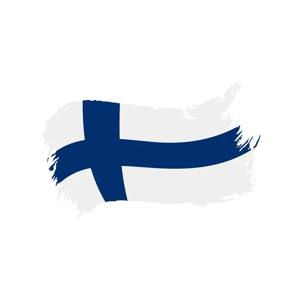 Bandera de Finlandia, ilustración vectorial — Vector de stock