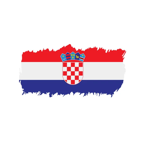 Bandeira da Croácia, ilustração vetorial — Vetor de Stock