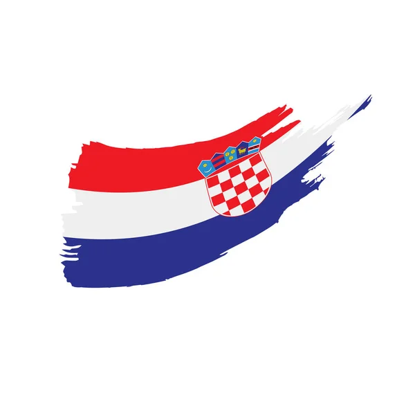 Kroatische Fahne, Vektorillustration — Stockvektor