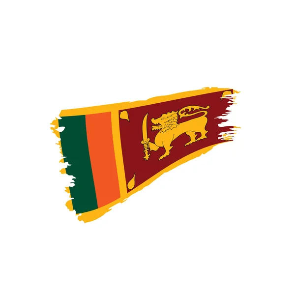 Sri Lankas flagga, vektorillustration — Stock vektor