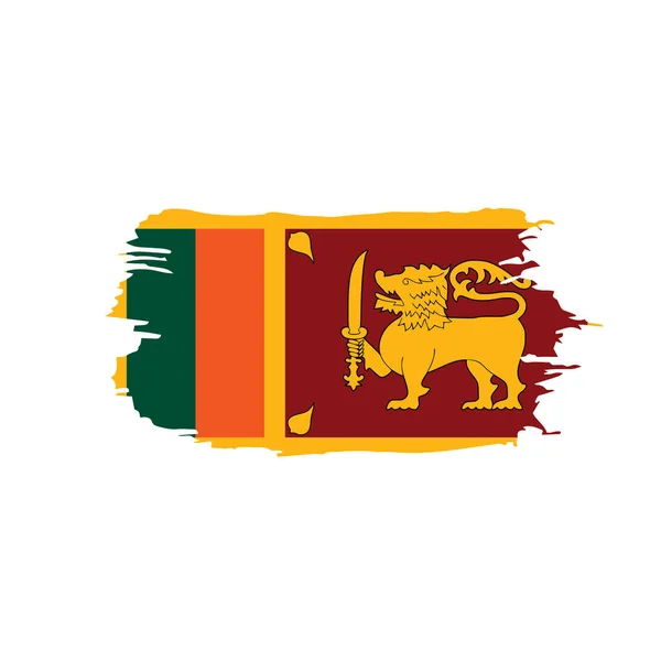 Sri Lankas flagga, vektorillustration — Stock vektor