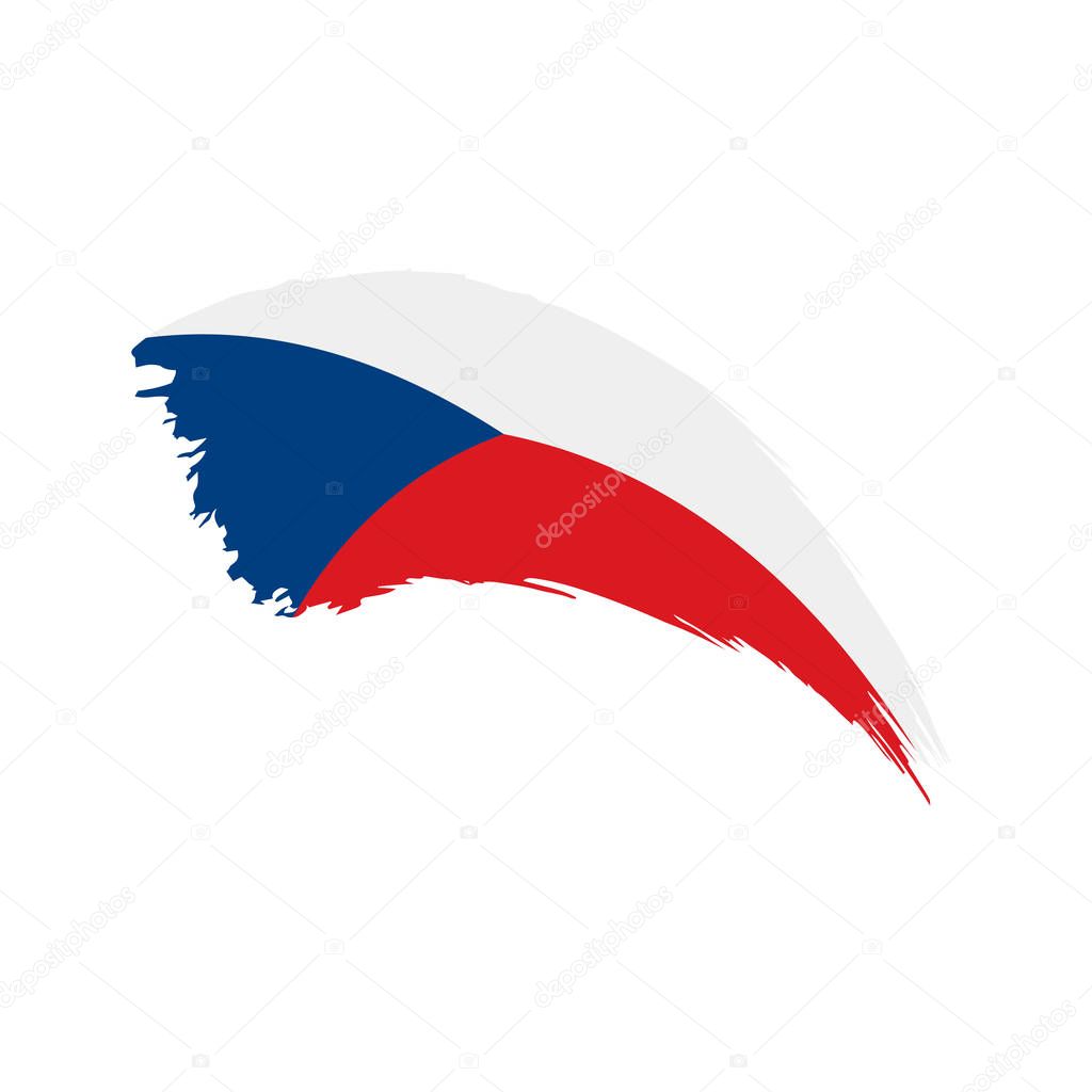 Czechia flag, vector illustration