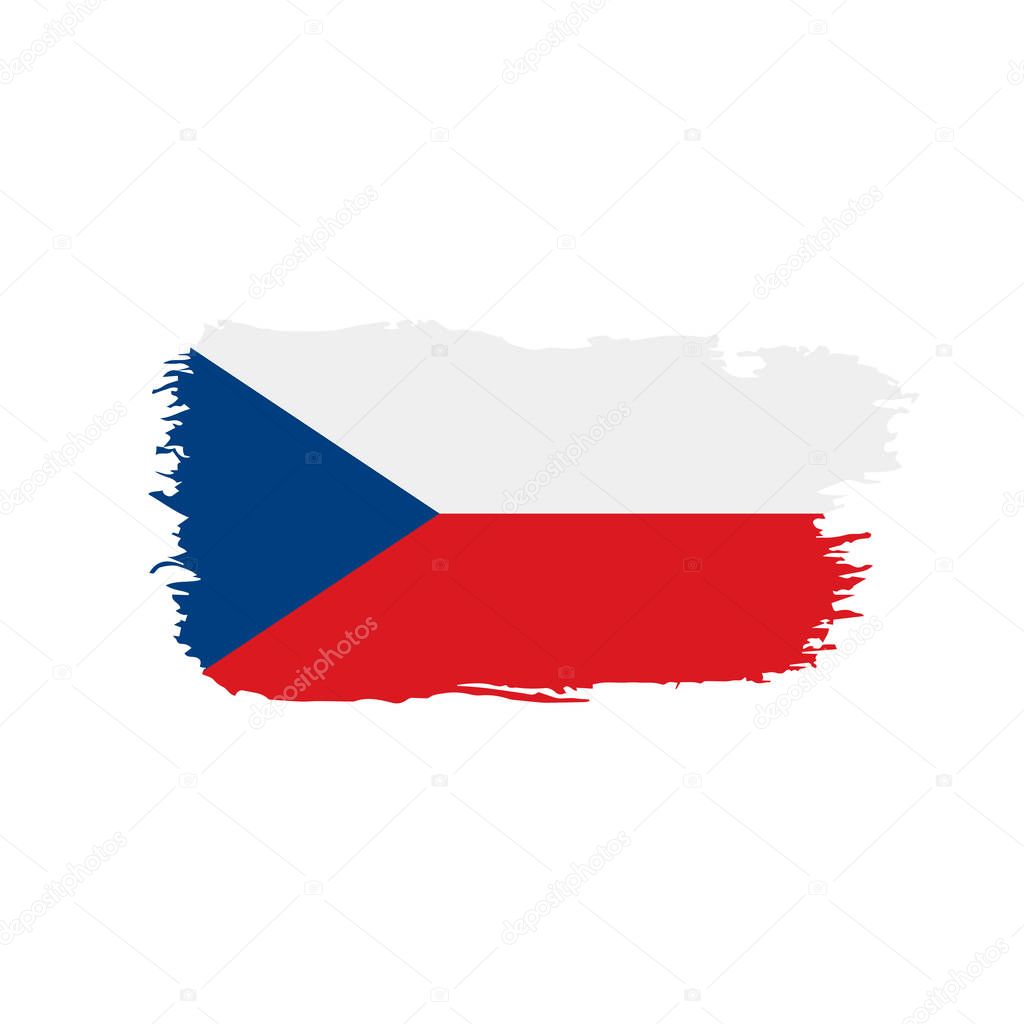 Czechia flag, vector illustration