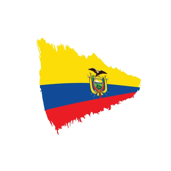 Bandera de Ecuador, ilustración vectorial — Vector de stock