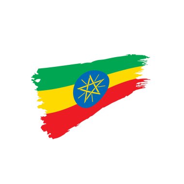 Etiyopya bayrağı, vektör çizim