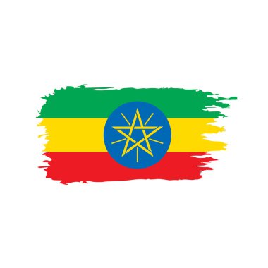 Etiyopya bayrağı, vektör çizim