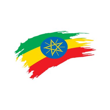 Etiyopya bayrağı, vektör çizim