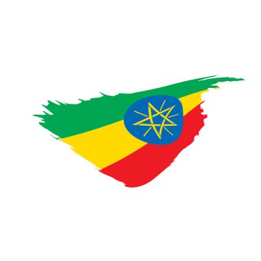 Etiyopya bayrağı, vektör çizim