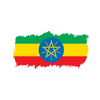Etiyopya bayrağı, vektör çizim