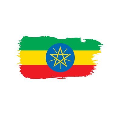 Etiyopya bayrağı, vektör çizim