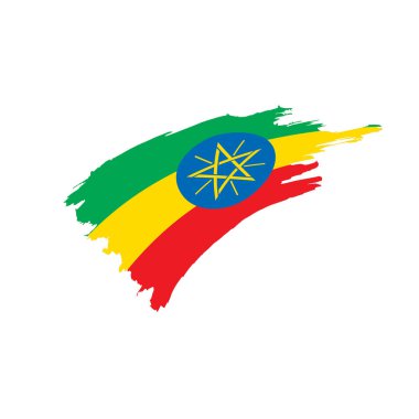 Etiyopya bayrağı, vektör çizim