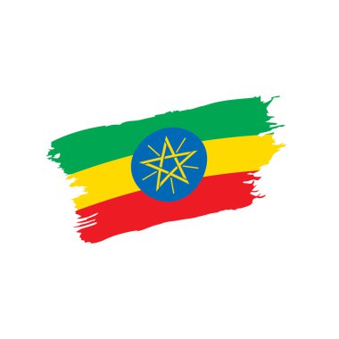 Etiyopya bayrağı, vektör çizim