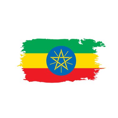 Etiyopya bayrağı, vektör çizim