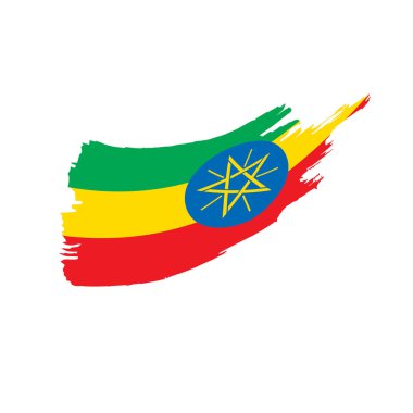 Etiyopya bayrağı, vektör çizim