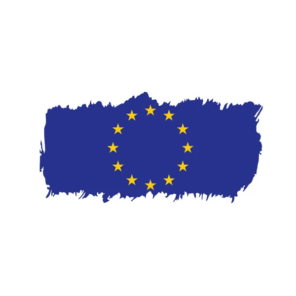 Vlajka Evropské unie, vektorová ilustrace — Stockový vektor