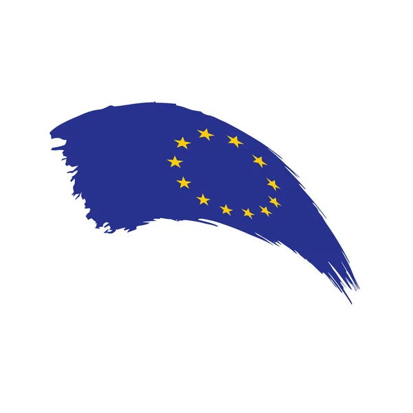 Bandiera dell'unione europea, illustrazione vettoriale — Vettoriale Stock