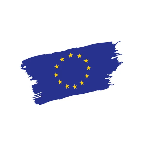 Флаг Европейского союза, векторная иллюстрация — стоковый вектор