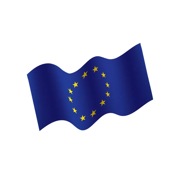 Bandera de la Unión Europea, ilustración vectorial — Vector de stock