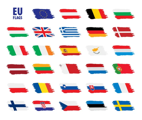 Avrupa Birliği bayrakları — Stok Vektör