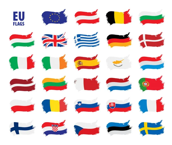 Flags of the european union — Stock Vector