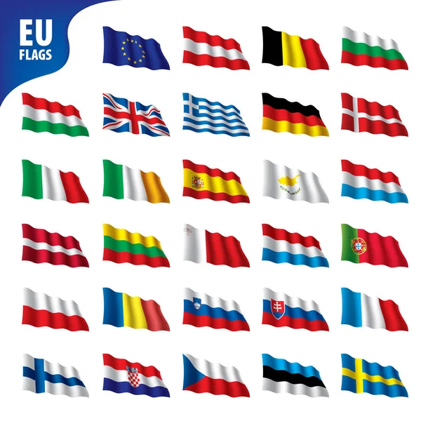 欧洲人民联盟的旗帜 — 图库矢量图片