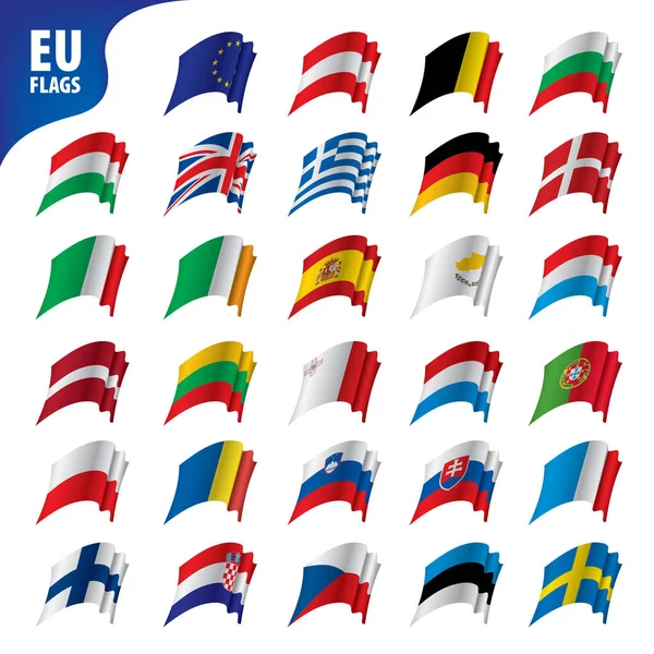 欧州連合の旗は — ストックベクタ