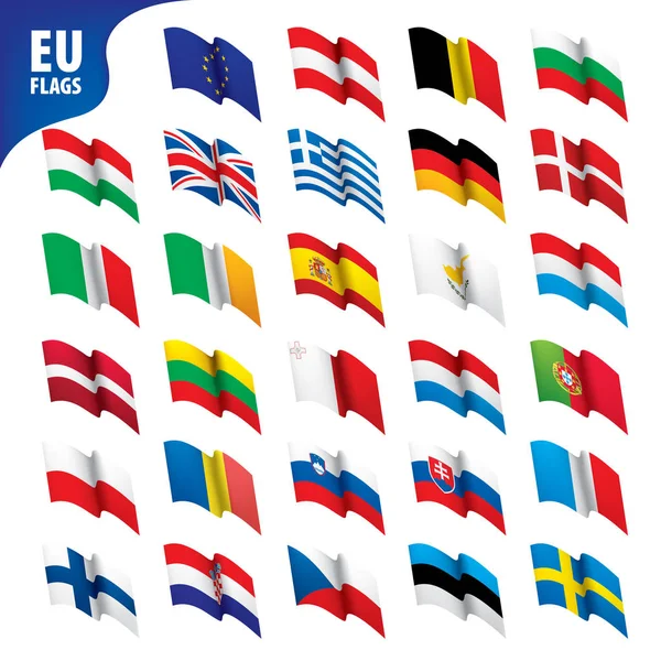 Флаги европейского союза — стоковый вектор