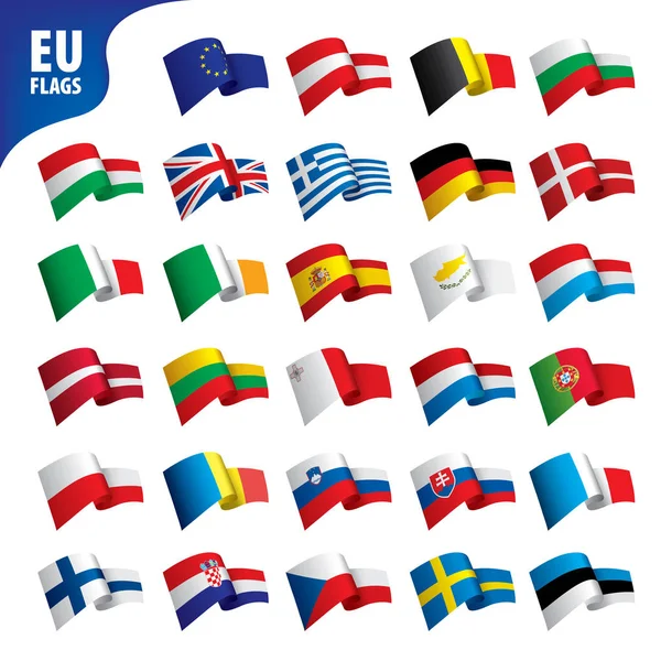 Прапори Євросоюзу — стоковий вектор