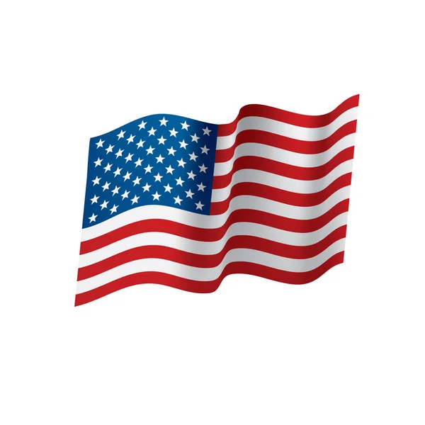 Izole ABD bayrağı — Stok Vektör