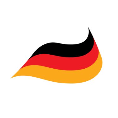 Almanya bayrağı, vektör illüstrasyonu