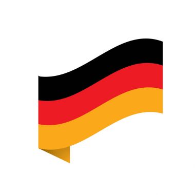 Almanya bayrağı, vektör illüstrasyonu