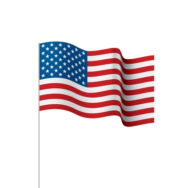 US-Flagge isoliert — Stockvektor