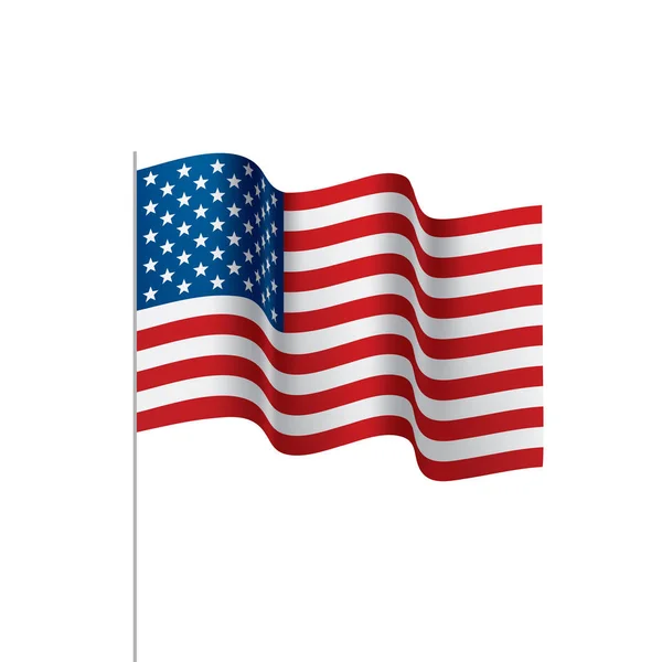 Флаг США изолирован — стоковый вектор