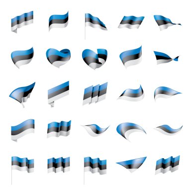 Estonya bayrağı, vektör çizim