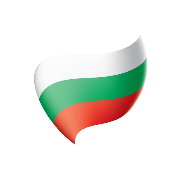 Bolgár zászló, vektoros illusztráció — Stock Vector