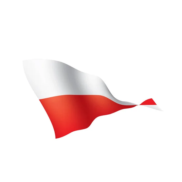 Polen vlag, vector illustratie — Stockvector