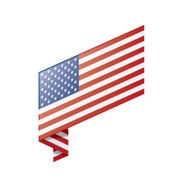 Bandeira dos EUA isolada — Vetor de Stock