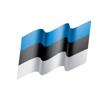 Estonya bayrağı, vektör çizim