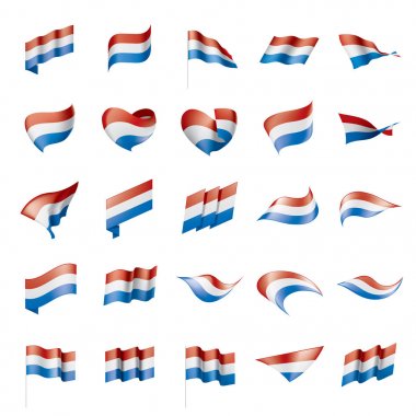 Hollanda bayrağı, vektör çizim